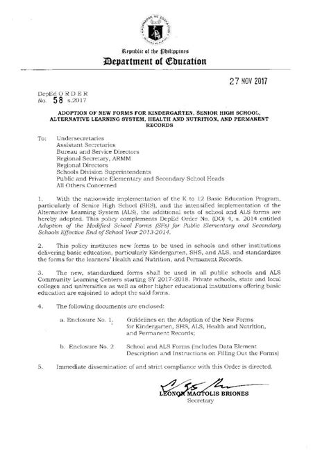 do 58 2017|DepEd Order No. 58 Enclosure Guidelines .